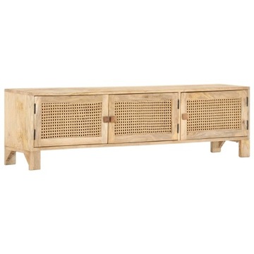 SZAFKA POD TV 140X30X40CM DREWNO MANGO I NATURALNA