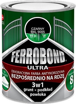 FARBA NA RDZĘ EFEKT MŁOTKOWY CZARNA 9005 0,7 L