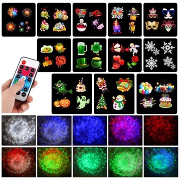 РОЖДЕСТВЕНСКИЙ СВЕТОДИОДНЫЙ ЛАЗЕРНЫЙ ПРОЕКТОР ДЛЯ ДОМА, ВОДОНЕПРОНИЦАЕМЫЙ IP65 + ПУЛЬТ ДИСТАНЦИОННОГО УПРАВЛЕНИЯ