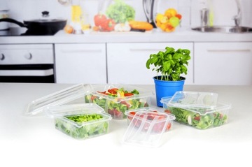 ПРОЧНАЯ ПЛАСТИКОВАЯ КОРОБКА ДЛЯ ЕДЫ, 1,2 Л