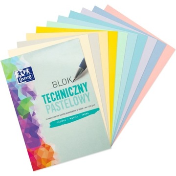 Blok techniczny A4 10k pastelowy 400166068 OXFORD