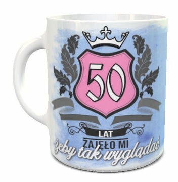 Kubek prezent na 50 urodziny prezent do 50 zł