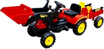 Педальный трактор с прицепом и погрузчиком 167 см.