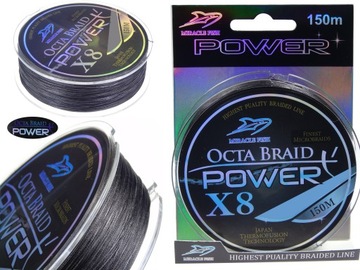 PLECIONKA OCTA POWER X8 150M 0,08 MM CZARNA