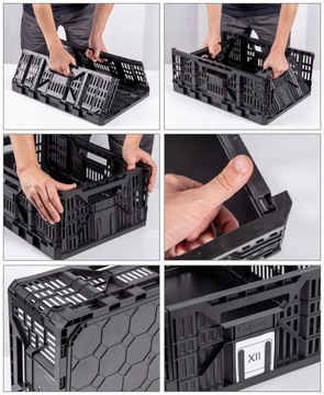 Складной пластиковый ящик HD 43 л TACTIX PREMIUM