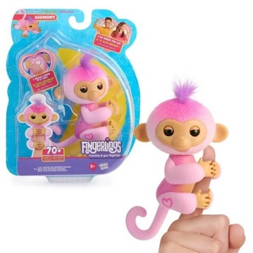 FINGERLINGS INTERAKTYWNA MAŁPKA Zabawka Maskotka na palec Harmony