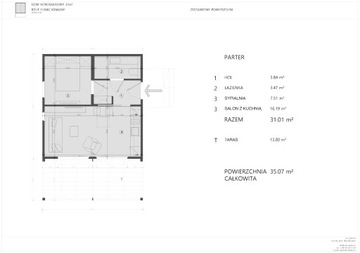 Дом летний, модульный, круглогодичный, 36м2 GREENHAUS