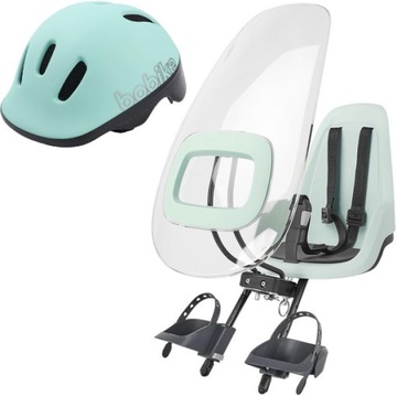 FOTELIK ROWEROWY GO MINI + OSŁONA PINK + KASK XXS