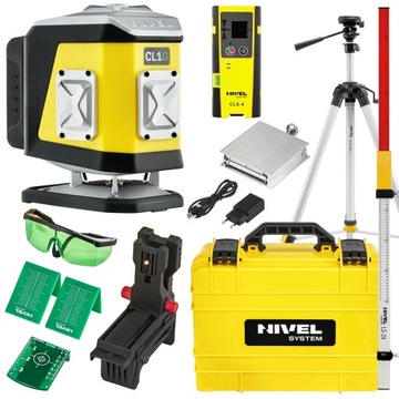 LASER KRZYŻOWY NIVEL CL1G ZIELONIA WIĄZKA ZESTAW