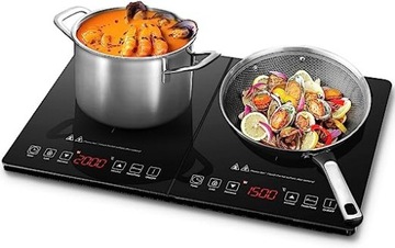 Kuchenka Płyta indukcyjna Wolnostojąca Podwójna AMZCHEF 3500 W