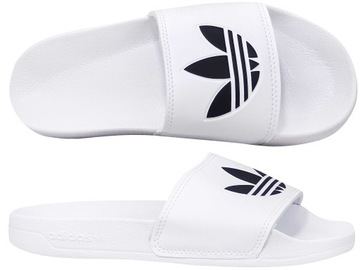 ADIDAS ADILETTE LITE BIAŁE KLAPKI BASEN ORIGINALS