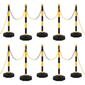 ZESTAW SŁUPKÓW Z 10-METROWYM PLASTIKOWYM ŁAŃCUCHEM
