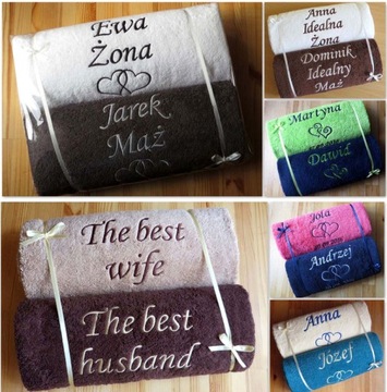 Подарок РУБИНОВЫЙ ЮБИЛЕЙ 40 лет свадьбы ПОЛОТЕНЦА