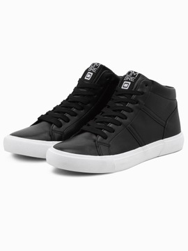 Buty męskie sneakersy za kostkę czarne V6 F0124 41