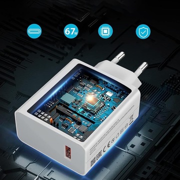 SZYBKA ŁADOWARKA USB-C 67W DO XIAOMI + KABEL 1M