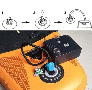 ADAPTER PONTONU POMPKI DLA SUP DESKA SURFINGOWA Z 4 DYSZE POWIETRZNE
