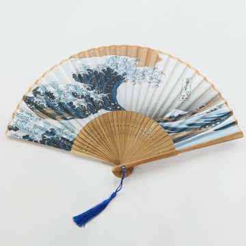 Ladies Vintage Folding Bamboo Fan