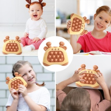 ЭЛЕКТРОННАЯ ИГРА POP IT, АНТИСТРЕССОВЫЙ НАВЫК, ИГРА POPIT, КОРИЧНЕВЫЙ