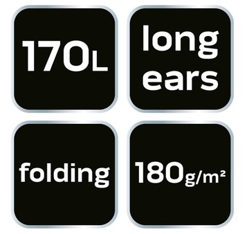 Садовая сумка 170л, с длинными ручками, складная, 180 г/м2.