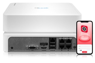 Комплект мониторинга HiLook NVR-4CH-H/4P, 4x DS-2CD1041G0-I/PL 2,8MM HIKVISION