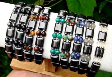 мужской браслет ЛАБРАДОРИТ гематит АРИЗОНА - XL