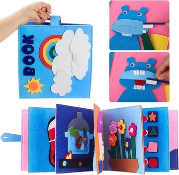 ТИХАЯ КНИГА-ИГРУШКА-УПРАЖНЕНИЕ С МОТИВОМ, ПОДАРОК