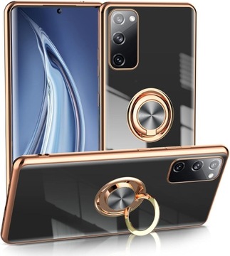 ETUI PLATING RING CASE POKROWIEC do SAMSUNG GALAXY S20 FE +SZKŁO HARTOWANE