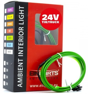 Ambient LED зеленый неоновый оптоволоконный для грузовика 3м 24В