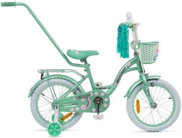 Rower dla dziewczynki Mexller 16 cali Village Rowerek dziecięcy + prowadnik