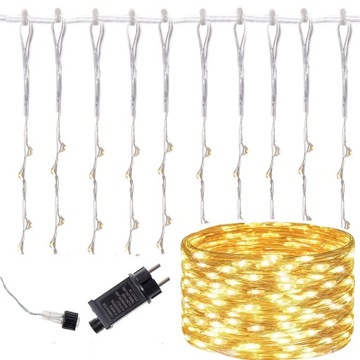LAMPKI CHOINKOWE KURTYNA ŚWIETLNA ŚWIATEŁKA 2x2m