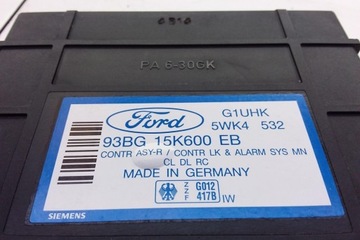 MODUL POHODĚ FORD MONDEO I SEDAN (GBP) 93BG15K600EB 1.8L GASOLINE 85KW