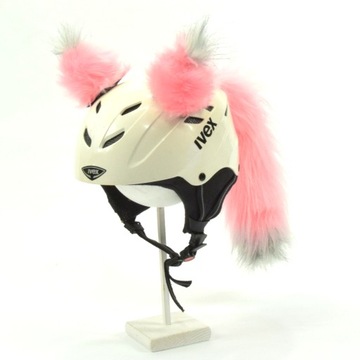 Украшение горнолыжного шлема - ШАРИКИ + ХВОСТ.