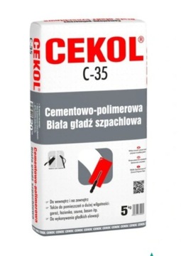 CEKOL C-35 GŁADŹ CEMENTOWA ZEWNĘTRZNA BIAŁA 5kg