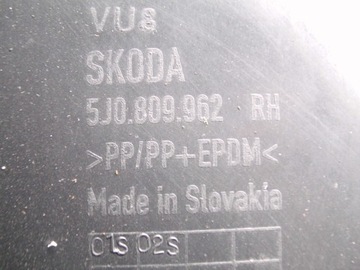 PODBĚH 5J0809962 SKODA FABIA II ROOMSTER PRAVÉ PŘEDNÍ ORIGINÁLNÍ