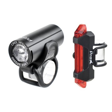 ProX Pictor Zestaw lampek rowerowych USB 350 Lm
