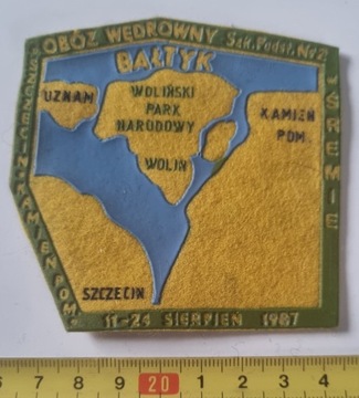 NASZYWKA OBÓZ WĘDROWNY SZK.PODST.NR2 W ŚREMIE 1987- WOLIŃSKI PARK NARODOWY