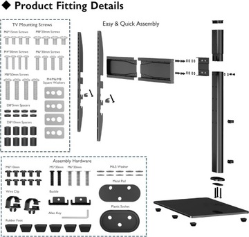 Универсальная настольная подставка BONTEC для светодиодных плазменных телевизоров с диагональю 32–65 дюймов