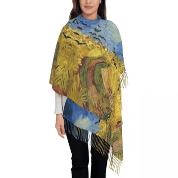 Customized Print Vincent Van Gogh Painting Collage Scarf Women Men Winter F