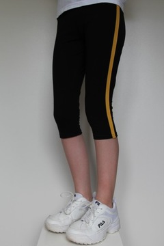 Леггинсы 3/4, Рыбацкие леггинсы, Полосы, размер 140, размер 110-158