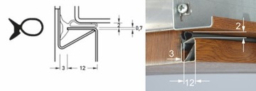Уплотнитель двери, створки КМТ