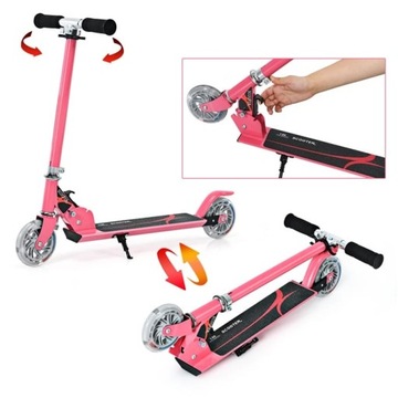 СКЛАДНОЙ ДЕТСКИЙ САМОКАТ СО СВЕТОДИОДНЫМИ КОЛЕСАМИ 70 КГ