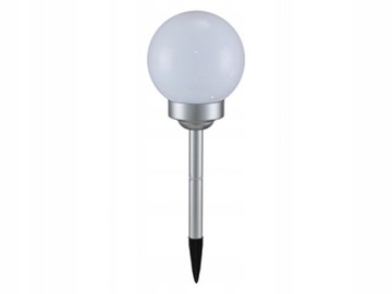 LAMPA SOLARNA BIAŁA LED LAMPKA OGRODOWA KULA SOLAR