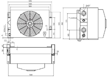 МАСЛЯНЫЙ ОХЛАДИТЕЛЬ 150 л/мин, 230 В