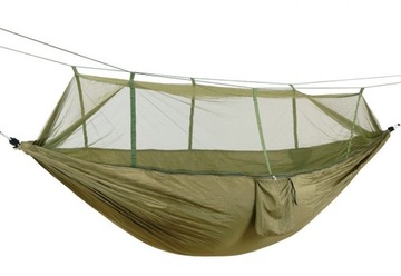 Hamak bez drążka Retoo khaki 180 kg 260 x 140