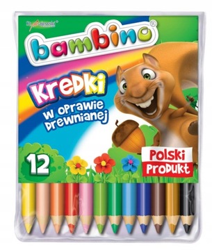 Карандаш Bambino Толстые мелки, 12 цветов, круглые