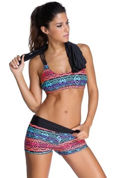 Sportowy STRÓJ KĄPIELOWY Z Koszulką Tankini 2/3 XL