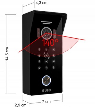 ВИДЕО ИНТЕРФОН ВИДЕО ИНТЕРФОН WIFI EURA WICKED GATE