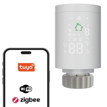 GŁOWICA TERMOSTATYCZNA GTZ04 MOES TERMOSTAT GRZEJNIKOWY ZIGBEE TUYA