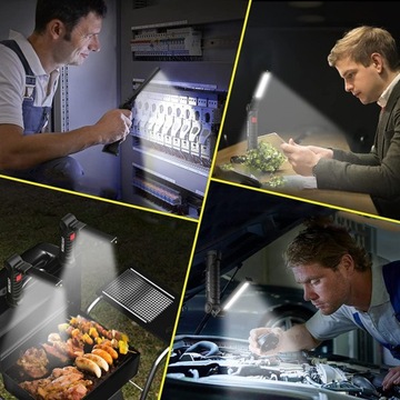 COB МАСТЕРСКАЯ ЛАМПА ФАКЕЛ С МАГНИТОМ + КРЮК | USB 5в1 ДЛЯ МАСТЕРСКОЙ