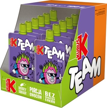 Mus Kubuś TEAM Pitaja aronia winogrono 12x 100g